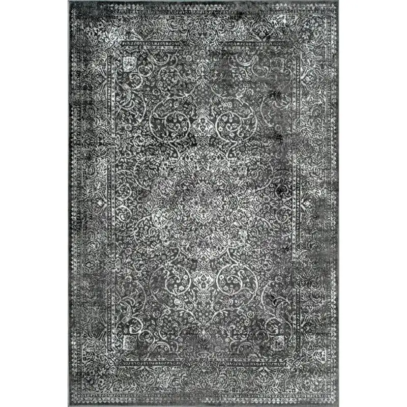 

Persian Area Rug, 4' x 6', Dark Gray
