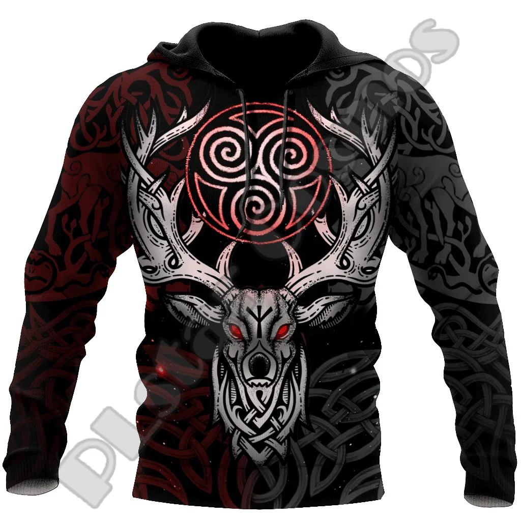 

NewFashion Viking Warriors God Odin Fenrir Wolf Retro Tattoo Tracksuit 3DPrint Harajuku Streetwear Casual Funny Jacket Hoodies 3