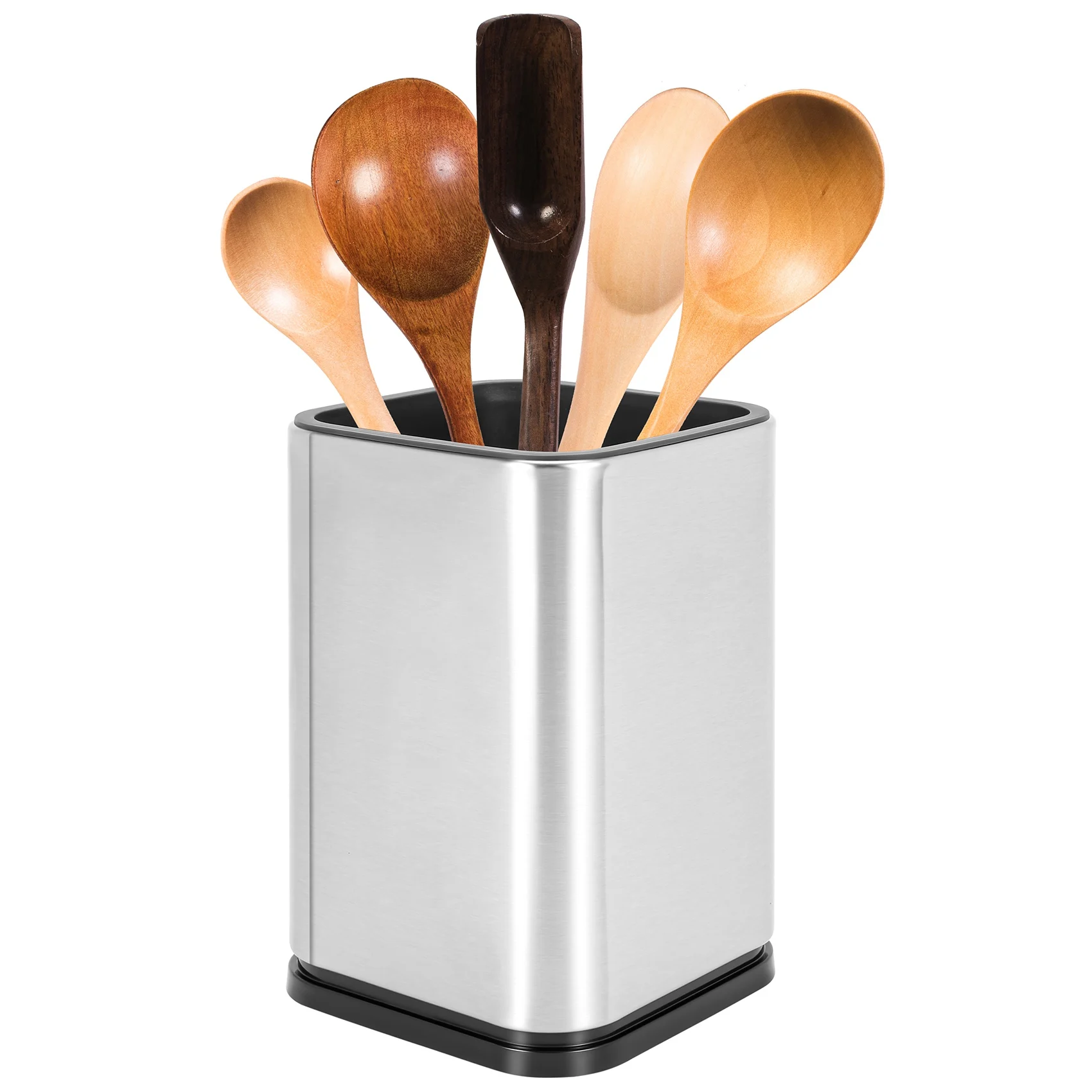 

Stainless Steel Kitchen Utensil Holder, Kitchen Cutlery Storage, Utensil Organizer, Modern Rectangular Design,17X11cm