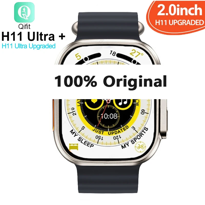 

Смарт-часы H11 Ultra Plus для мужчин и женщин, 49 мм, Bluetooth-вызов, улучшенный спортивный режим 2,0 дюйма, PK HW8 Ultra ZD8