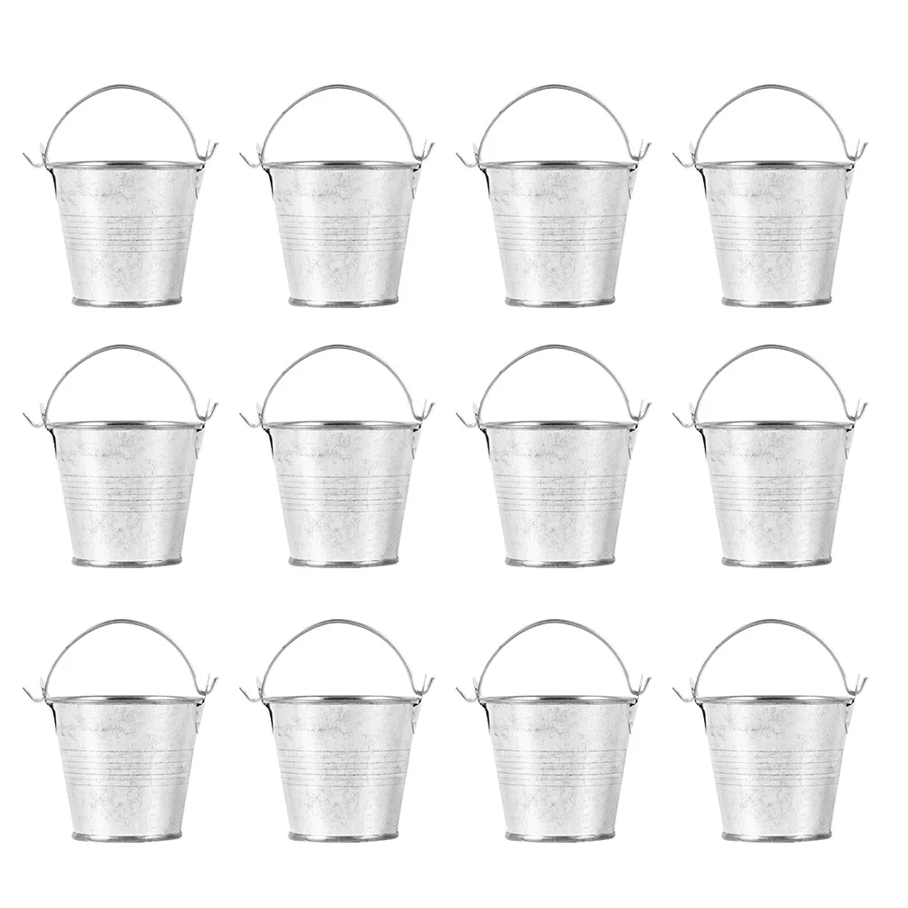 

12 Pcs Beach Gift Childrens Gifts Mini Wedding Ice Bucket Snack Holder Pail Bucket Small Containers
