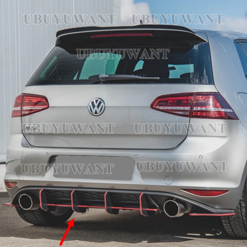 

Автомобильный задний диффузор губы и задние боковые разветвители черные для VW для GOLF 7,5 MK7.5 R GTI 2014-2019 ABS Автомобильная искусственная кожа