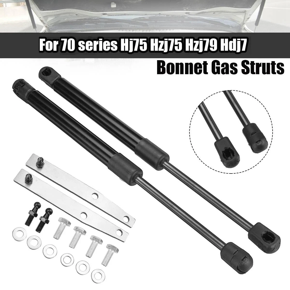 

2X Bonnet Strut Bars Gas Spring for Landcruiser Fj75 Bj73 Hj75 Hzj75 Hzj79 Hdj79 Hzj78 Hdj78 Vdj79 Vdj78 Vdj78 70 Series