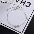Женские браслеты CIAXY с бантом, 925 простого дизайна, с микроинкрустацией из циркона, регулируемый браслет, роскошный серебристый цвет, ювелирные изделия в подарок