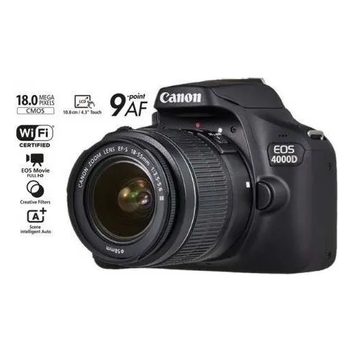 

Canon EOS 4000D 18-55mm DC III Kit (Importer Guaranteed)