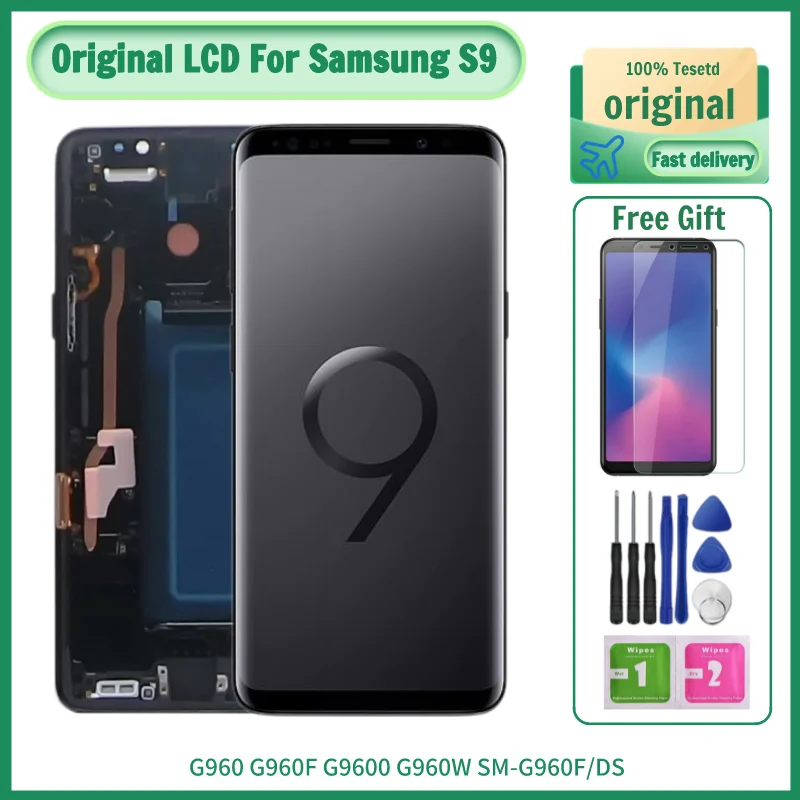 100% Original S9 amoled LCD For Samsung Galaxy S9 LCD Display G960 G960F SM-G960F/DS 5.8