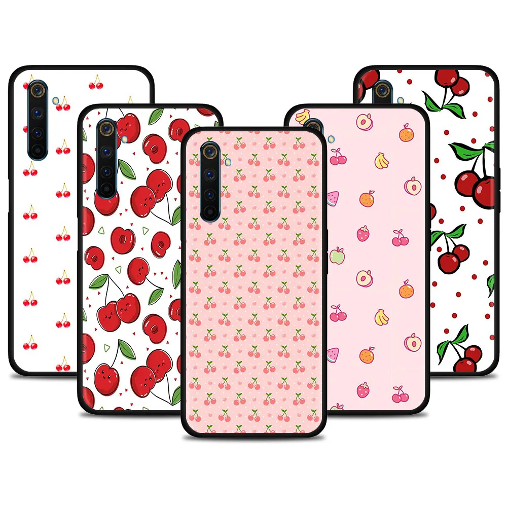 

Phone Case for Realme GT neo 2 3 9 Pro Plus 9i 8 8i 7 6 5 C21 c21y C20 C12 C11 C3 XT Silicone Cover Cherry Shell Bag Caso Cell