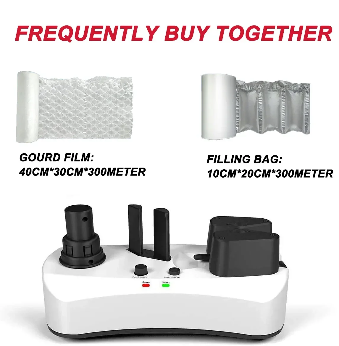 Mesin Bantalan Udara Penyangga Otomatis 110 В/220 В Penyegel Alat Pengemas Tiup Kantung Gelembung Pengisi Inflator