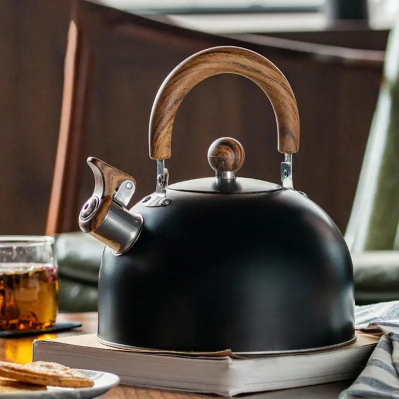 

Stainless Steel Whistling Tea Kettle Portable Stovetop Kettle With Handle Multiuse Creative Whistling Stove Teapot Accessories