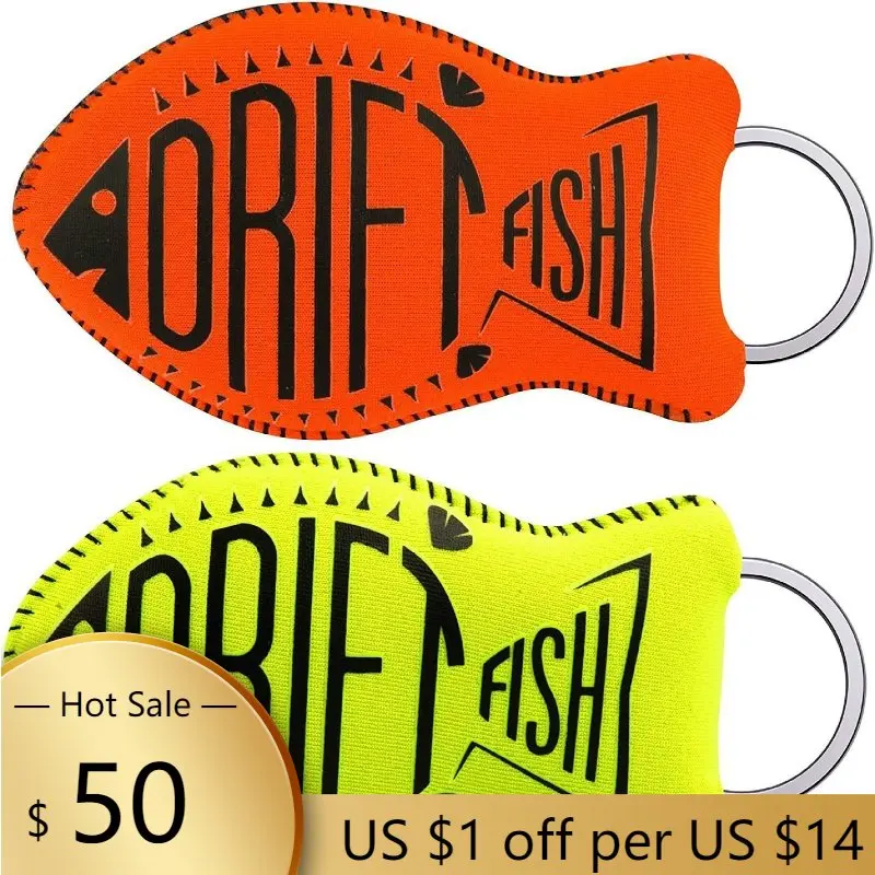 

Fish Shaped Floating Neoprene Boat Keychain Oversized Floating 5 to 6 Keys Waterproof Key Chain Yellow and Orange R7RF