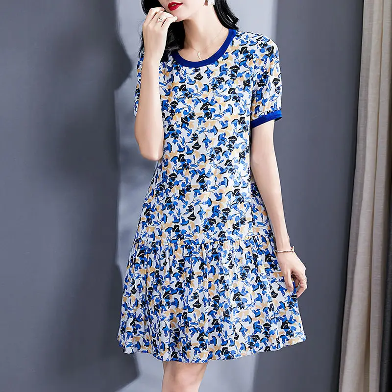 

Женское пляжное платье из шелка тутового шелкопряда с цветочным принтом