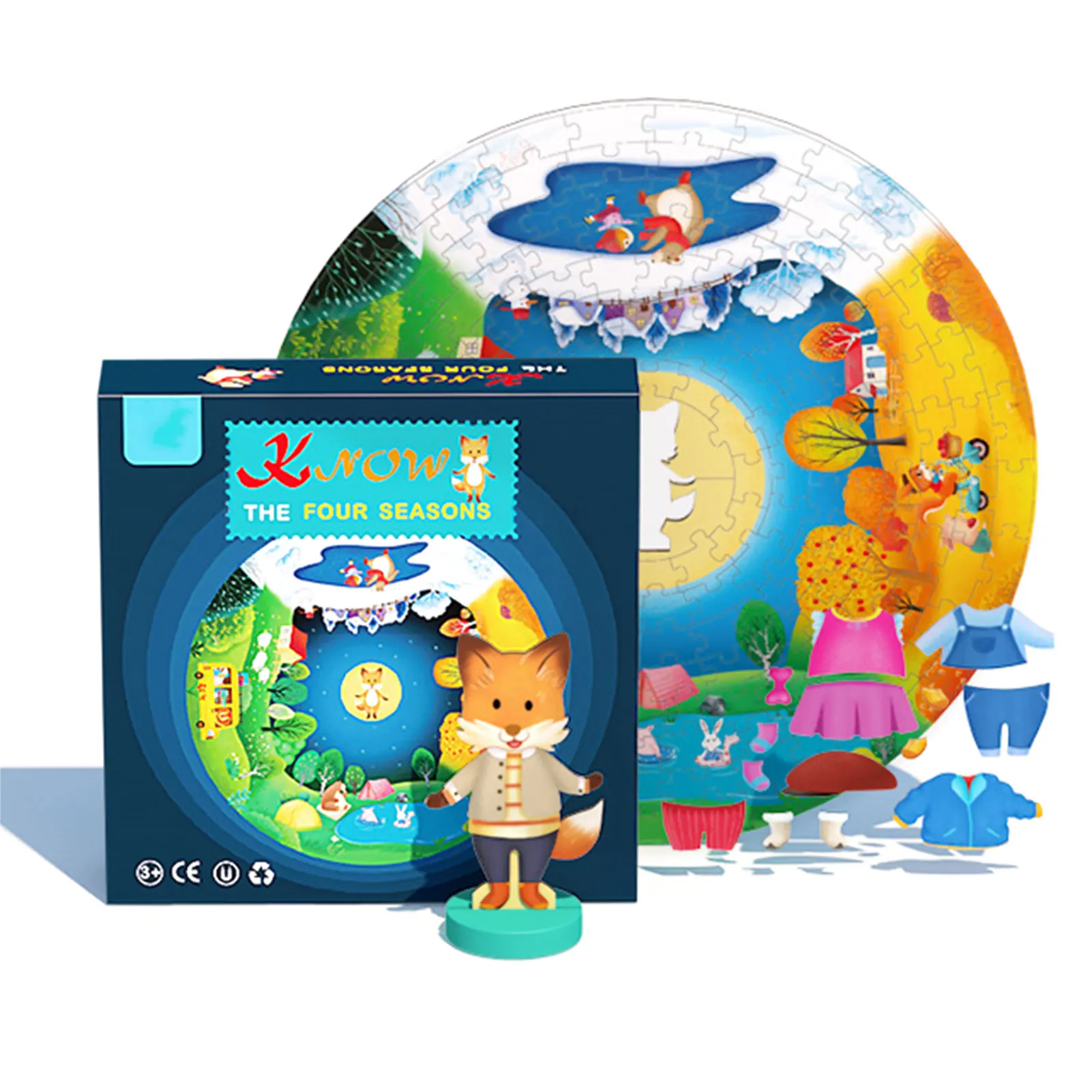 

Пазлы круглые для детей 4-8 лет, 209 шт.