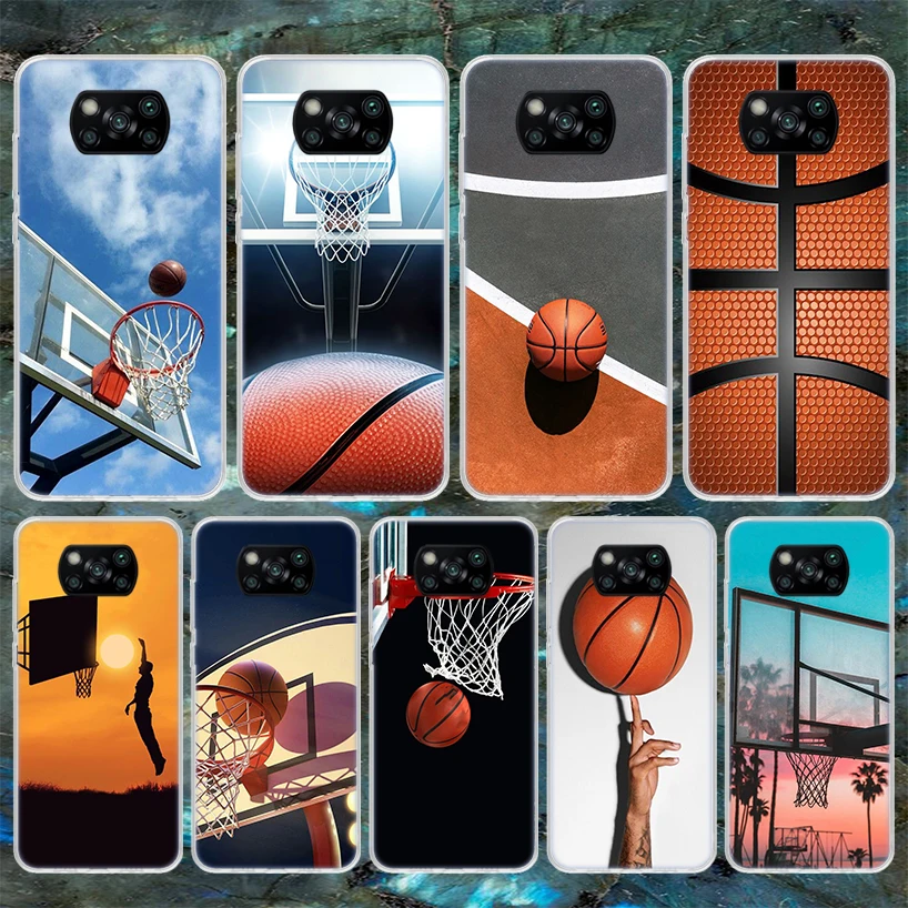 Мягкий чехол для телефона с изображением баскетбольной корзины Xiaomi Poco X3 Pro X5 X4