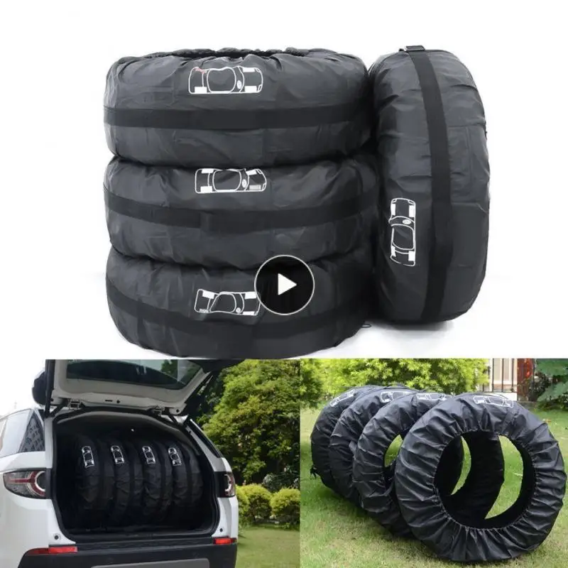 

Multipurpose Car Spare Tire Cover Case Polyester Tire Cover Waterproof Spare Tire Cover Dust-proof Protector Styling
