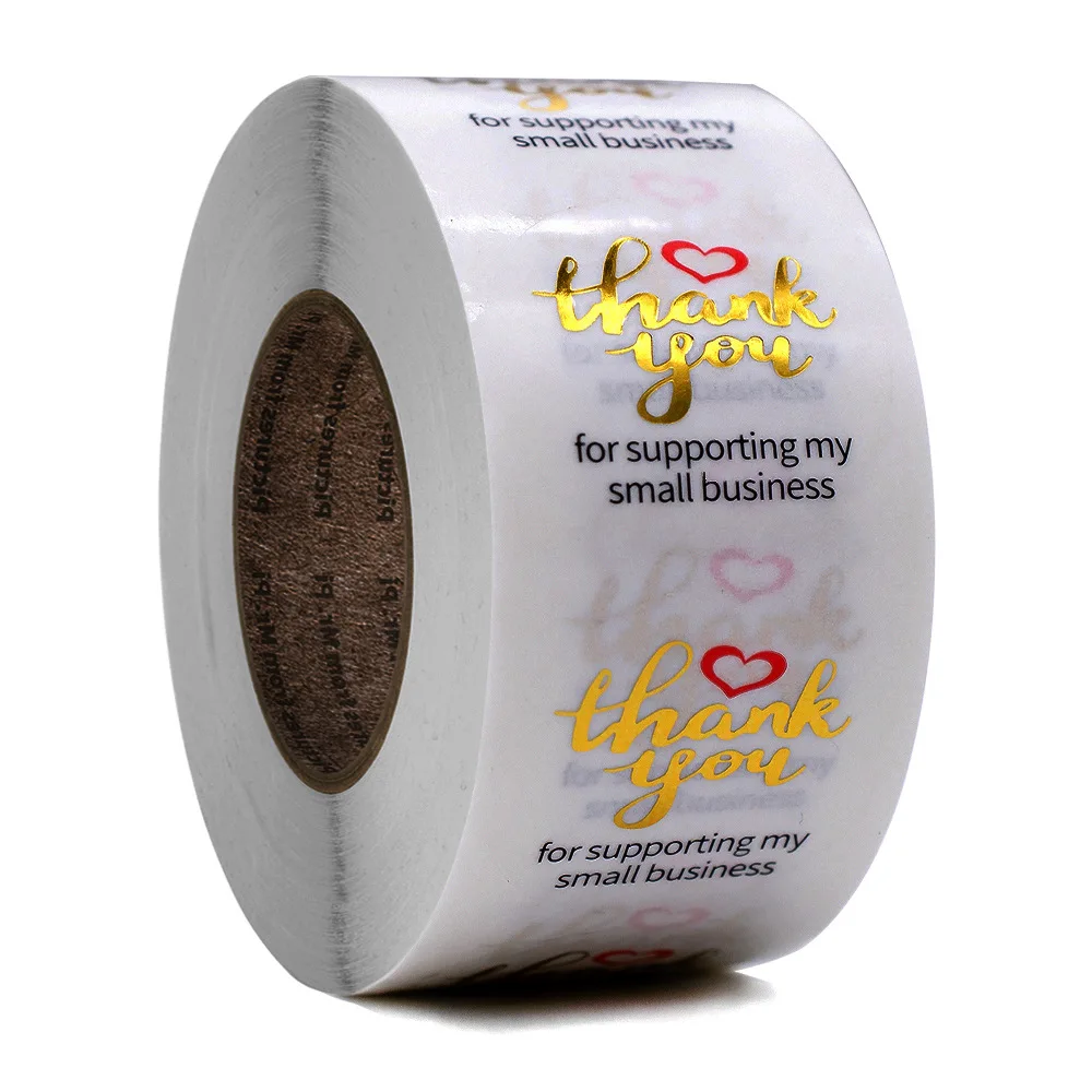 

Roll transparent bronzing thank you baking sticker label sticker 1 inch