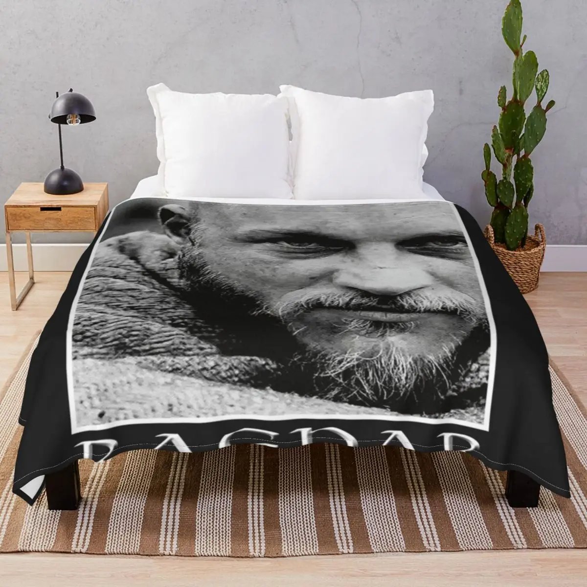 Ragnar Lothbrok Blanket Flannel Printed Lightweight Thin Throw Blankets for Bed Home Couch Camp Cinema