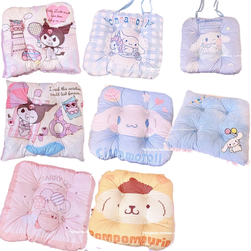 

Аниме Мультяшные котята Mymelody Littletwinstars, плюшевый ремень, подушка на сиденье, подушка на спину, скамейка для общежития, сохраняющая тепло, праз...