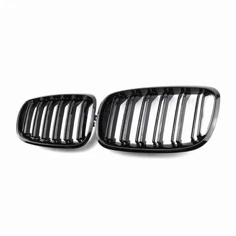 Глянцевая черная углеродная решетка для BMW X5 E70 2007-2013 X6 E71 E72 2008-2014, автомобильные аксессуары