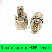 1pcs l16 n type male to mini sl16 uhf pl259 so239 female jack straight connector brass nickel plated coaxial adapters