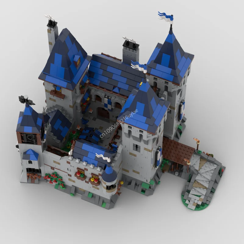 4421 шт. Moc средневековый черный сокол замок орла модульная архитектура дом