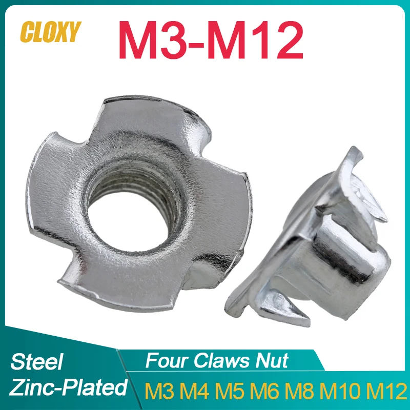 

CLOXY Оцинкованные гайки с четырьмя когтями M3-M12