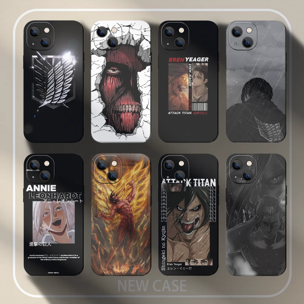 

Attack On Titan Eren Phone Case For iPhone 11 12 13 14 Pro Max X XR XS Max 7 8 Plus Mini Bumper Cover