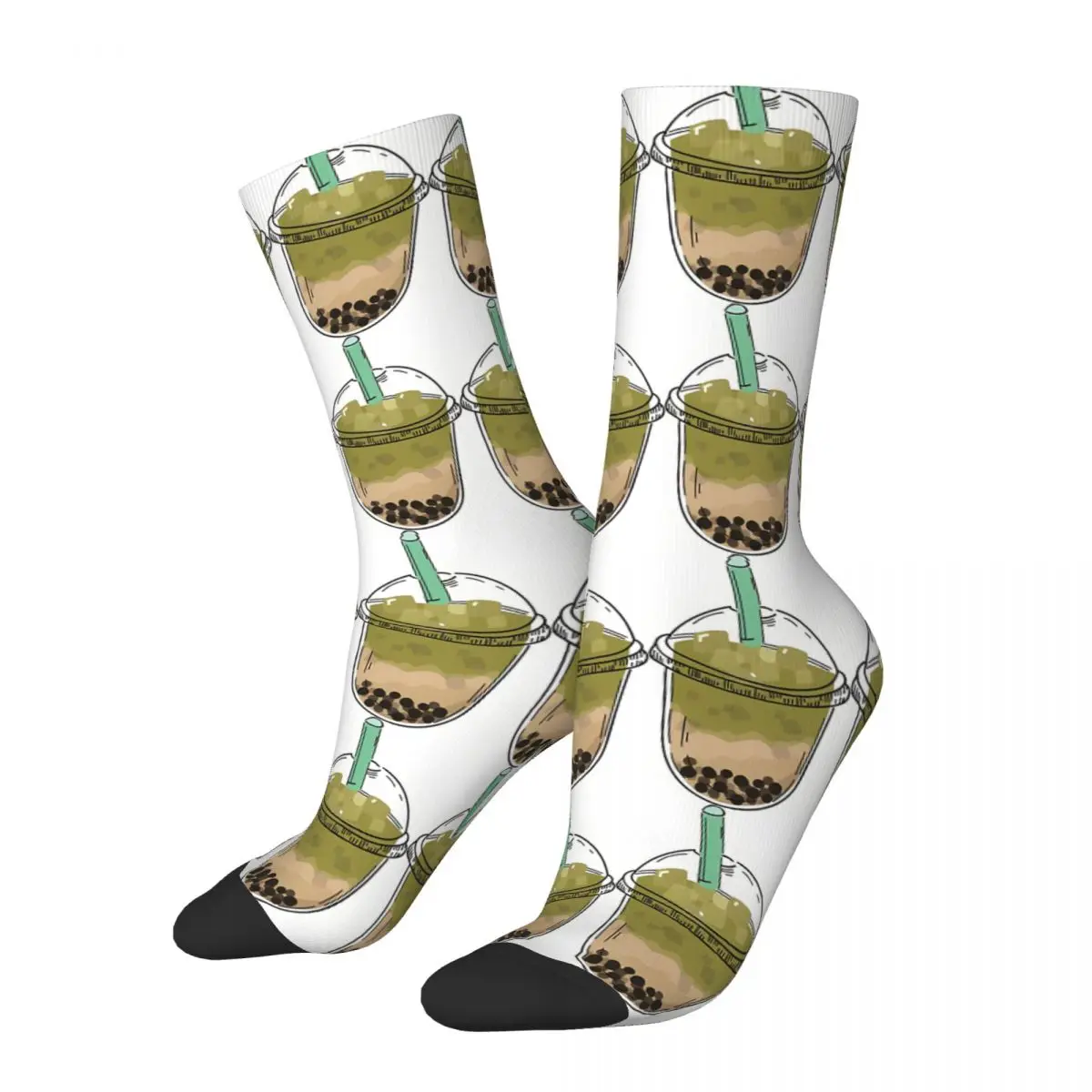 

Счастливые забавные мужские носки зеленый чай Боба и таро Ретро Харадзюку молочный чай хип-хоп повседневные сумасшедшие носки с принтом в п...