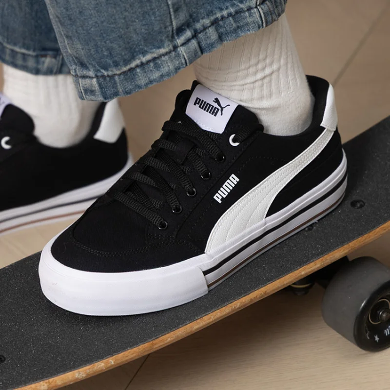 Фото PUMA Court Classic Vulc FS унисекс 2026 Новые низкие повседневные кроссовки черно-белые 396353-03 №4