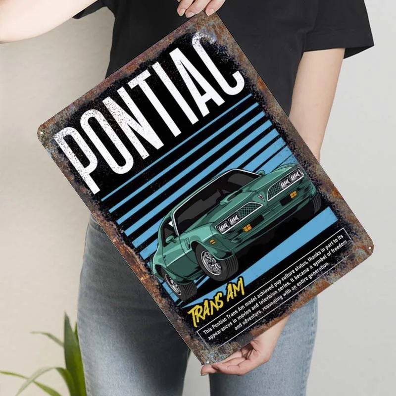 Металлический знак для мускулов Pontiac Retro Trans Am Постер автомобиля украшение