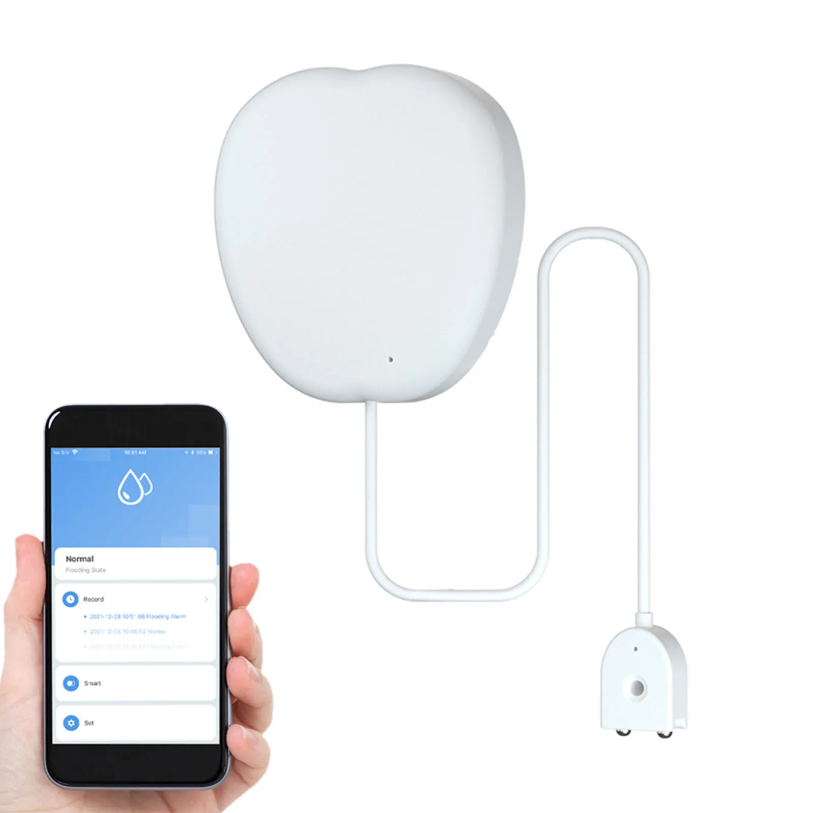 

WiFi Water Sensor Alarm Smart Water Leak Detector APP Free Remote Monitoring And Notification Water Leakage Alarms For Home