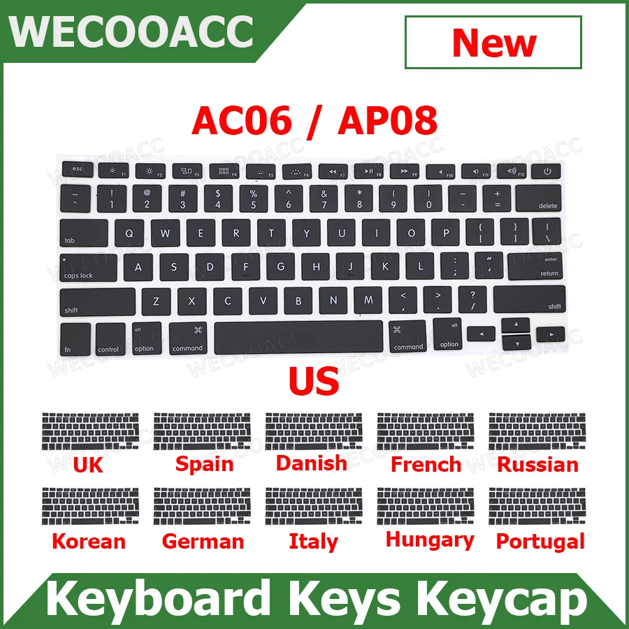 Замена клавиш клавиатуры AC06 AP08 для Macbook Air Pro Retina A1398 A1425 A1502 A1466 Клавиша клавиши.