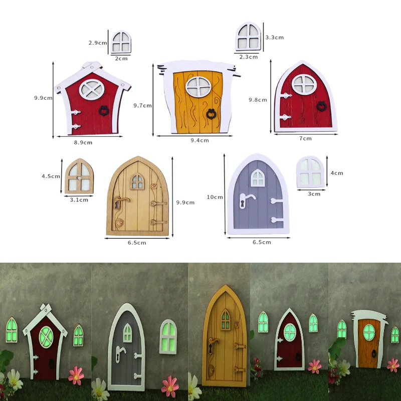 1 Набор миниатюрная деревянная дверь-эльф для кукольного домика