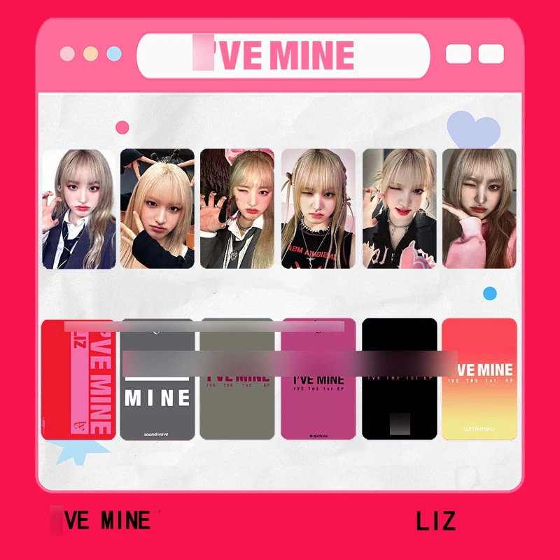 

6 шт./комплект, альбом для фотографий «KPOP IVE»