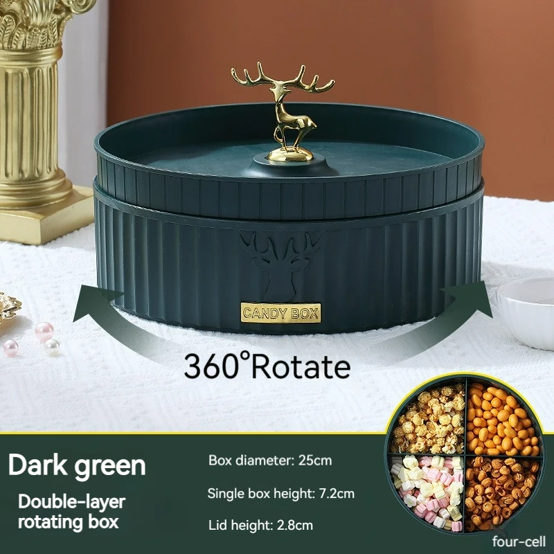 Домашние товары пластиковая вращающаяся коробка с крышкой для хранения сухих