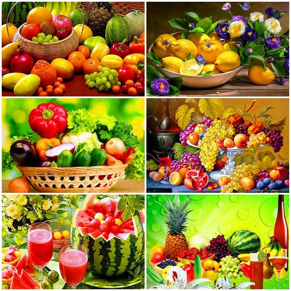 

Фрукты корзина цветочные узоры считает 16CT 14CT 18CT DIY наборы для вышивки крестиком рукоделие