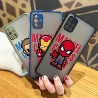 avengers marvel hero for samsung galaxy a72 a52 a71 a51 a70 a32 a21s a03s a02s a12 4g 5g frosted translucent phone case cover