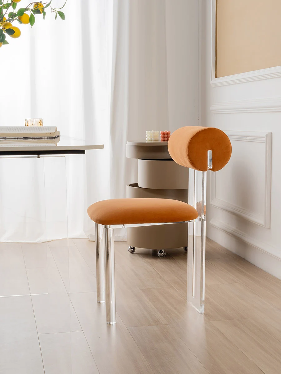 

Скандинавская мебель для гостиной, прозрачные стулья для столовой, Креативные аксессуары для дома, фланелевая ткань