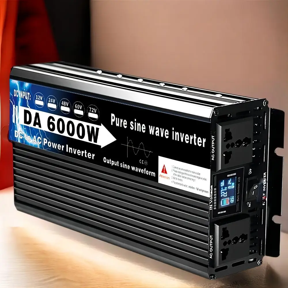 Инвертор немодулированного синусоидального сигнала 6000 Вт, мощность 3500 Вт, 24 В, 220 В, автомобильный солнечная батарея инвертора 12 В/36 В/48 В/96 В постоянного тока до 120 В/230 В/240 В переменного тока