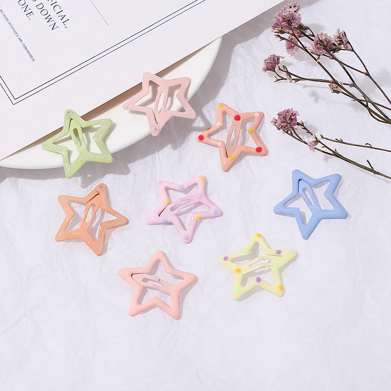 Star Hairpins Bb Hair Clip Hairpin Girls Yellow Blue Barrettes Diy Hair Headwear Hot Accessories Pink
