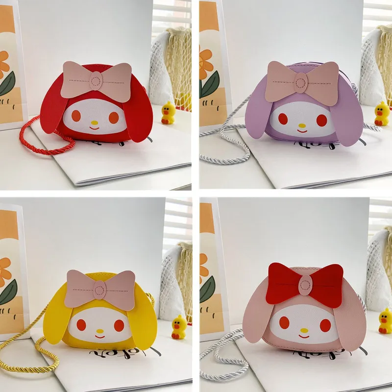 

Sanrio Backpack Melody Kawaii Kids Bags Anime Sanrio Backpack for Girls Children Coin Purse Hand Bag Free Shipping Birthday Gift