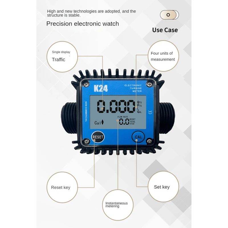 G1/4 дюйма G1inch цифровой измеритель расхода с цифровым дисплеем Шестеренчатый