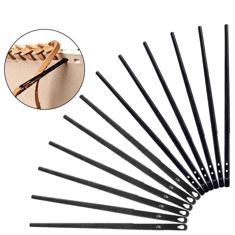 Кожаная швейная игла DIY с двойным отверстием | AliExpress