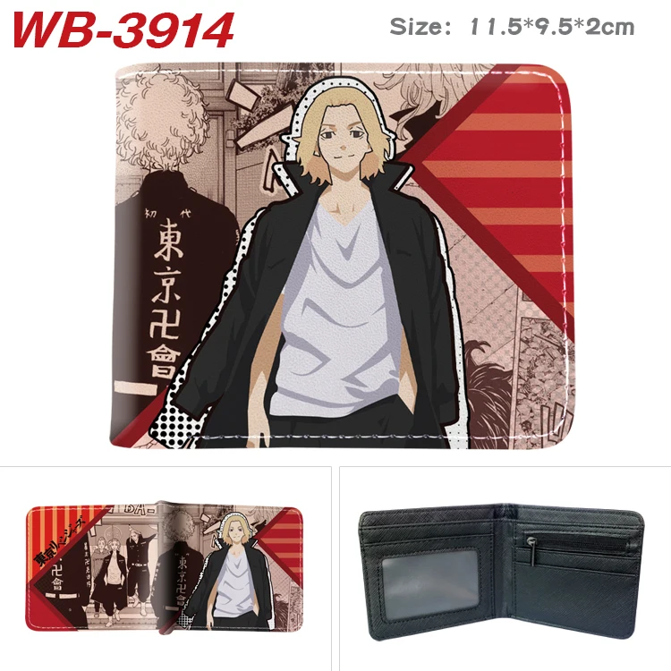 

Anime Wallet Tokyo Revengers Cartoon Leather Pu Short Wallets With Coin Pocket Card Holder Purse