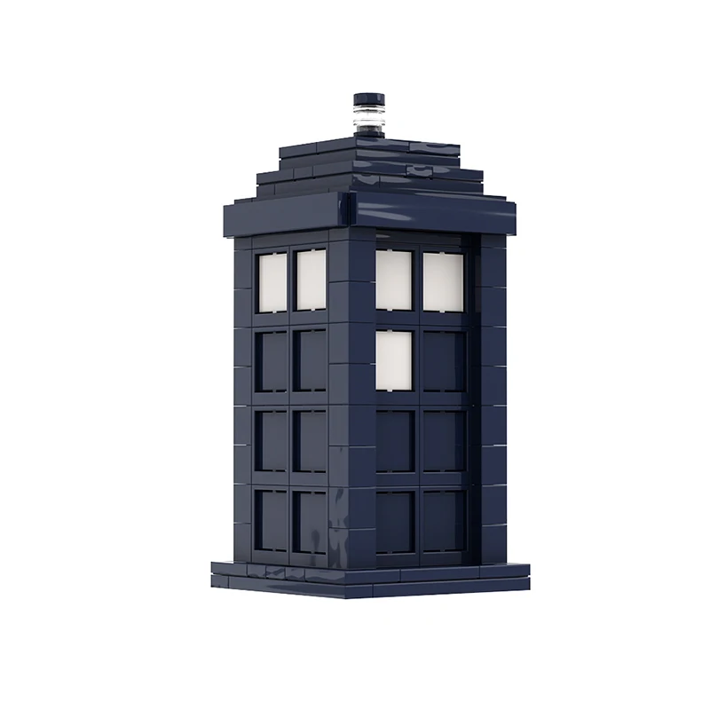 MOC Openable Doctor Tardis Building Blocks Bricks Model Kit Blue Booth Time Travel Door Machine Shuttle Brick Kids Toys Gifts