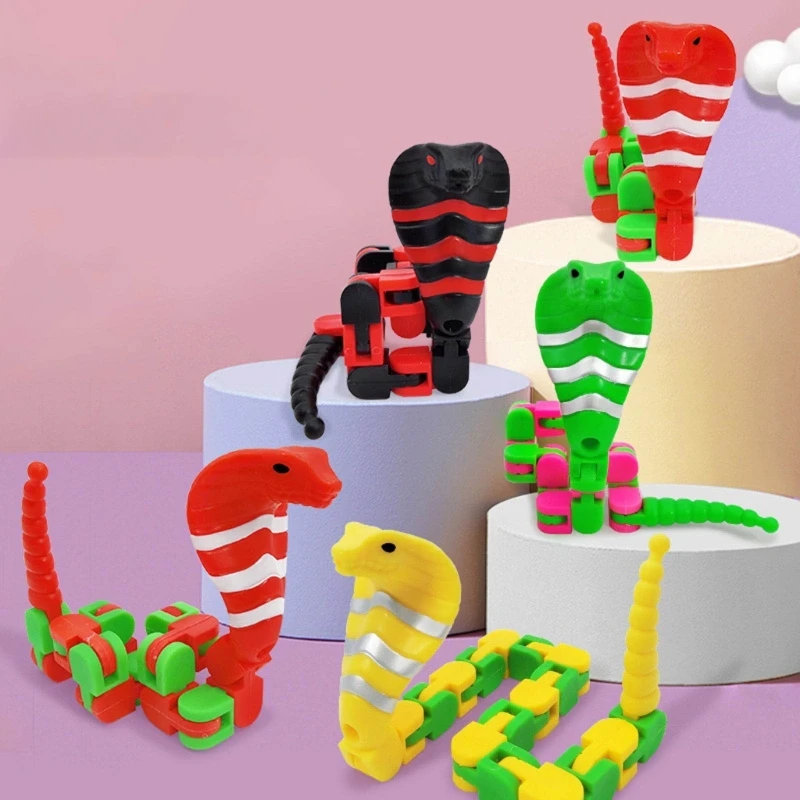 

Творческая цепочка-змея, креативная игрушка-цепочка для декомпрессии, часы скручивания и соединения, забавный подарок для детей