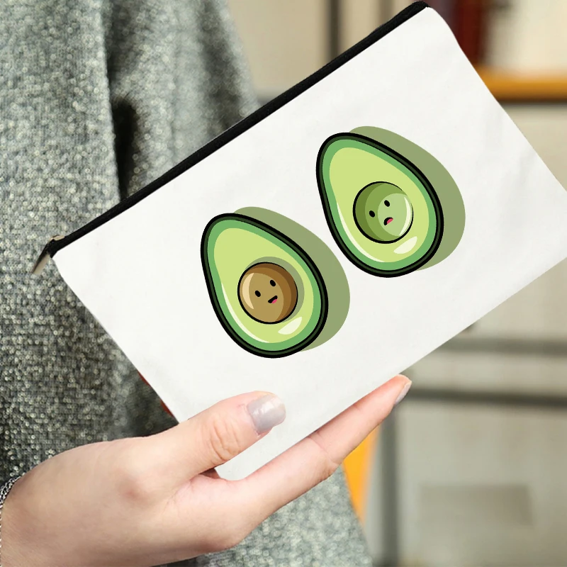 

Cosmetic Bag for Makeup Avocado Organize Storage Mini Organizer Bags Cases Pouch Women Free Shipping Kawaii Woman Female Women's