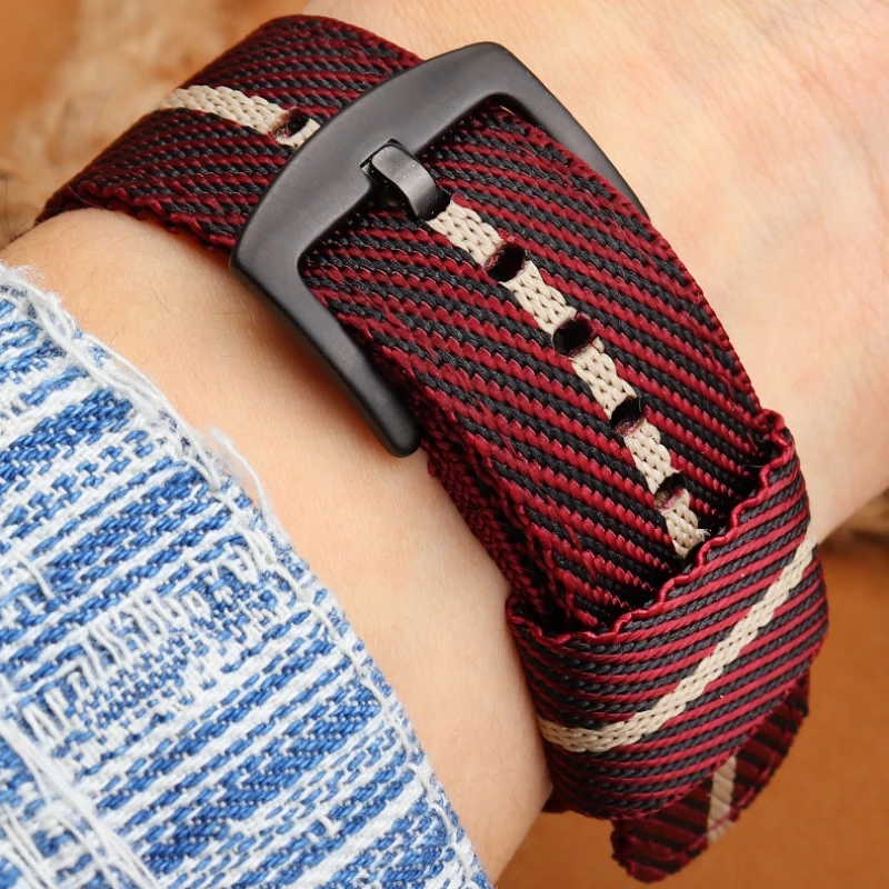 18mm 20mm 22mm 24mm Universal Nylon canvas strap for Smartwatch Men Women Soft Belt Sport Watchband Quick Release Wrist Bracelet