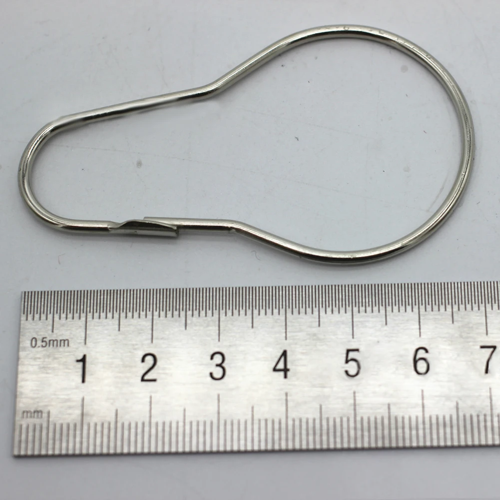 

Convenient And Durable Bathroom Curtain Hook Stainless Steel Tools 12pcs Iron-zinc Alloy New Parts Shower Rings