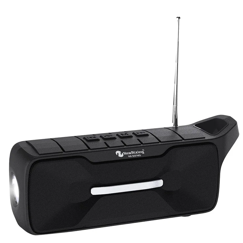 Bluetooth-Колонка Newrixing, Беспроводная колонка, внешний аккумулятор, портативный сабвуфер, басовый динамик, черный