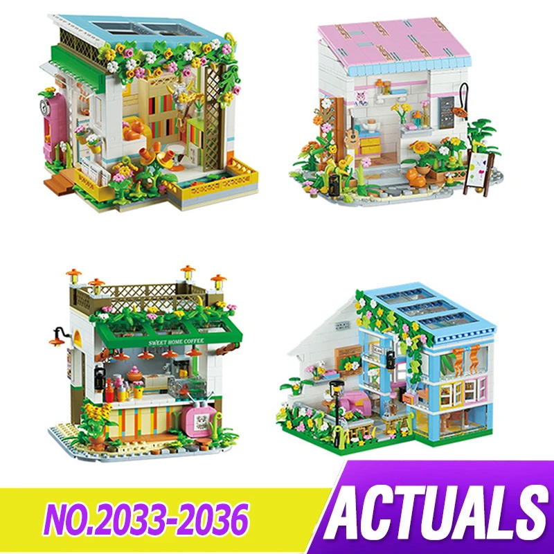 

2033 Micro-particle Street View Series Fairy Tale Town Assembled Building Blocks Bricks Children's Educational Toy Birthday Gift